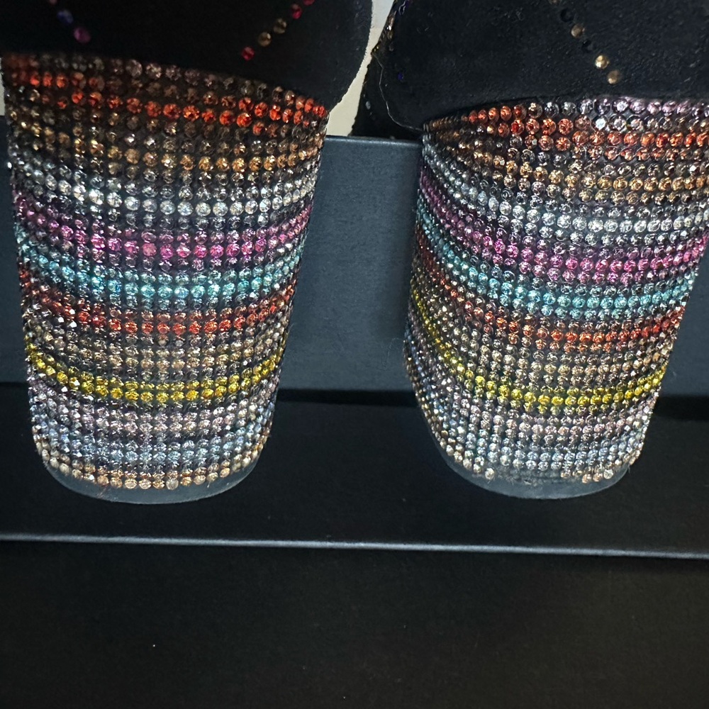 Betsey Johnson Black Beaded Ankle Booties - Picture 4 of 7